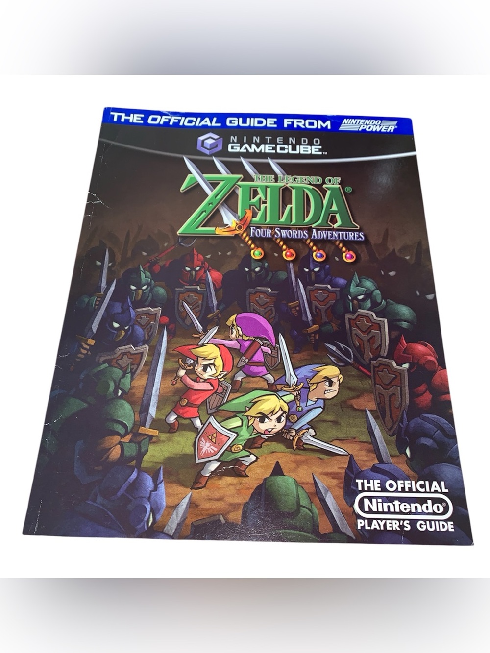 Vintage Nintendo Gamecube Legend of Zelda Four Swords Strategy Guide With Poster